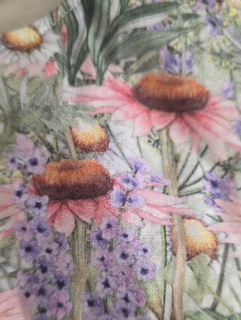 Floral Baby Bib in Lavender and Pink